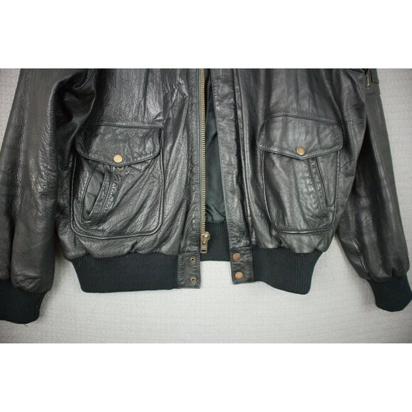 Wilsons Leather Vintage Bomber Leather Jacket Mens Small - Picture 7 of 8